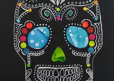 Handcut Paper Skull: Dia De Los Muertos