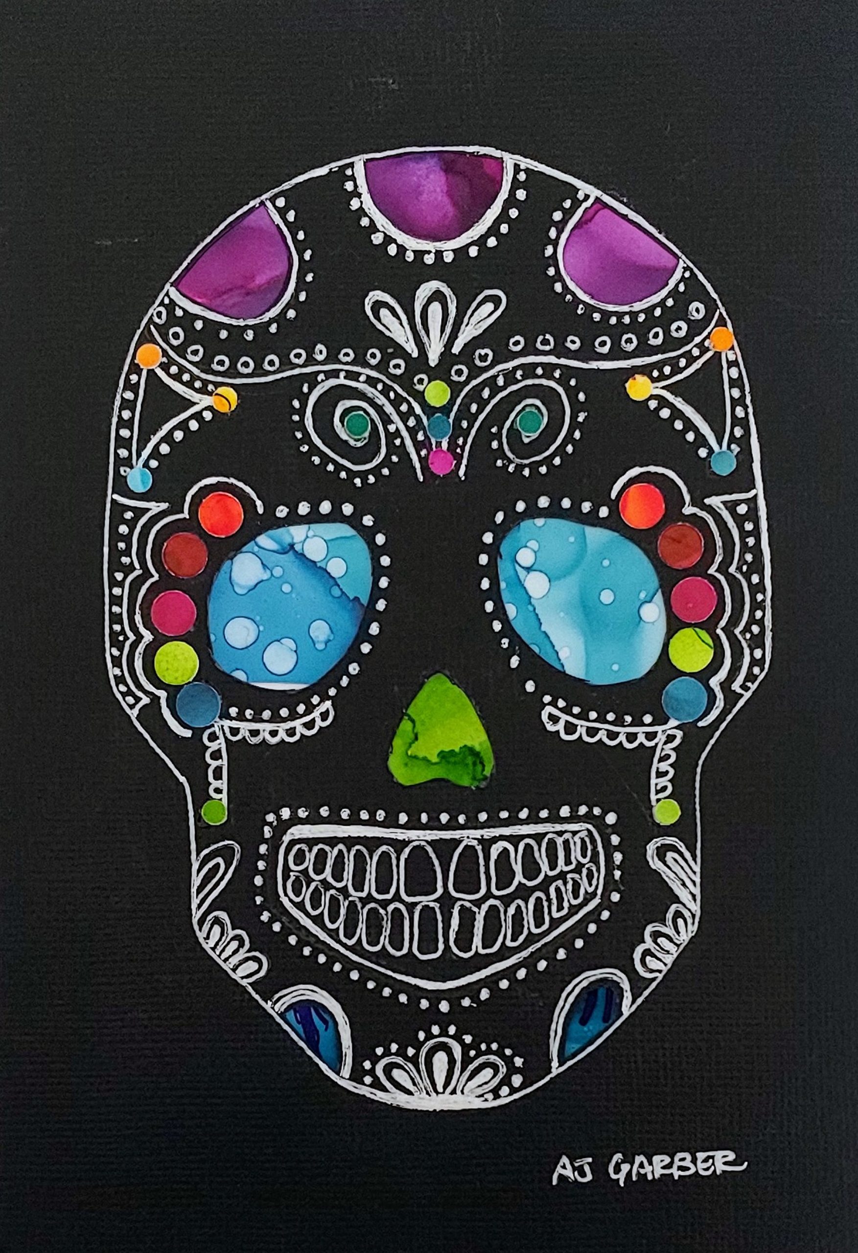 Handcut Paper Skull: Dia De Los Muertos