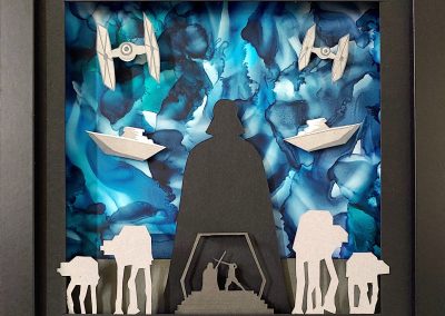 Darth Vader 3D Papercut Picture