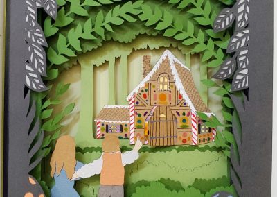 3D Hand-cut Paper: Hansel and Gretel Set in Book