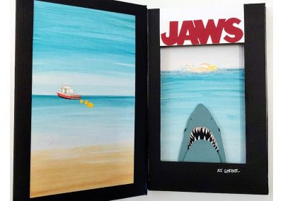 3D Papercut Jaws Art
