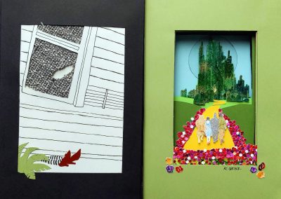 Hand-cut Paper Art: Wizard of Oz Book